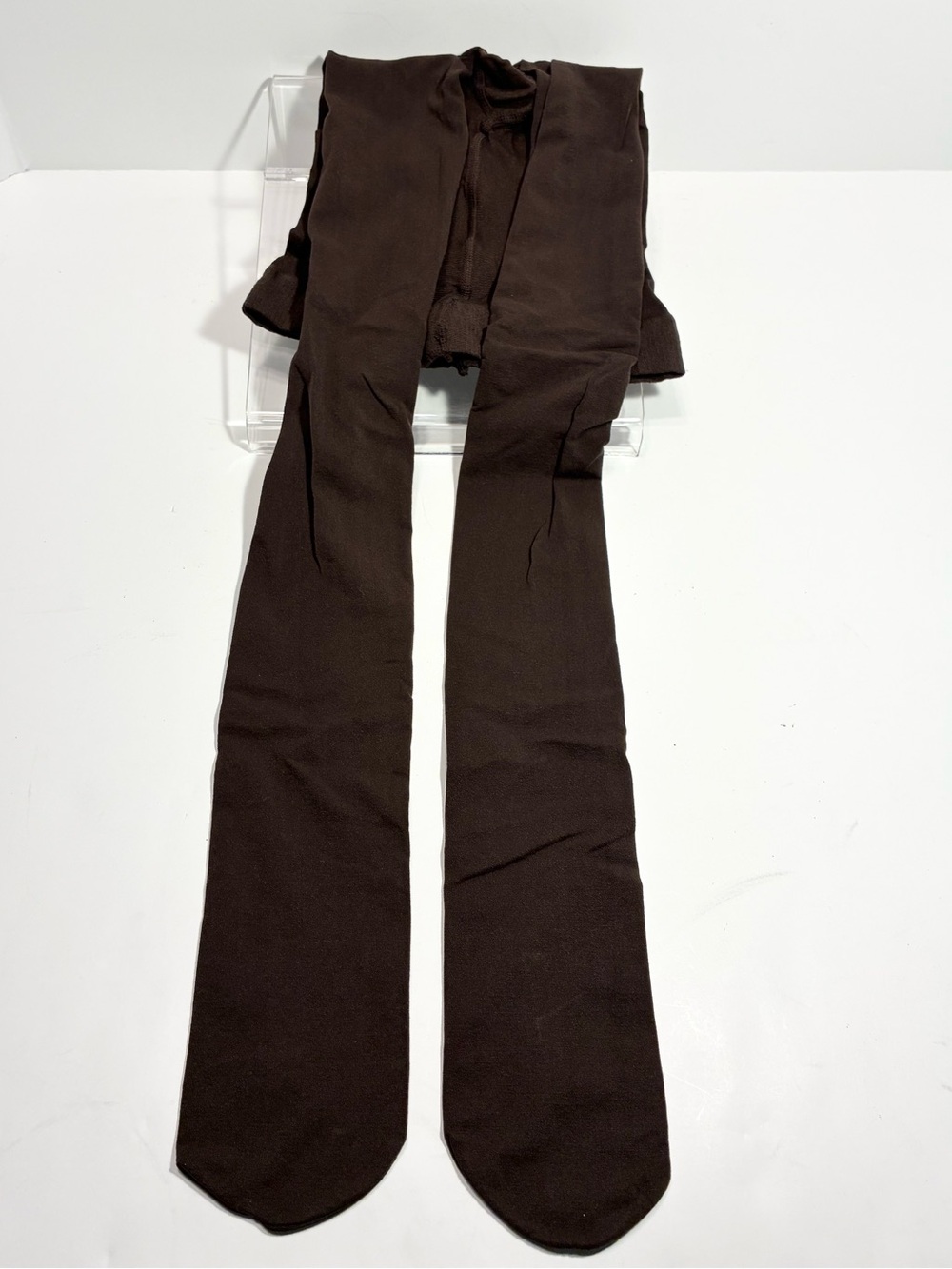 4 Pair Brown Opaque Tights Lot Nine West Cable Knit Vintage Kathie Lee Size M/L - Picture 15 of 16